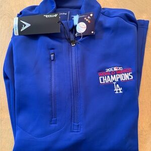 Antigua Blue Dodgers 2020 World Series Champions 1/4 Zip